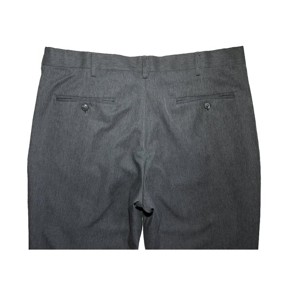 Men's Perry Ellis Portfolio Gray Pleated Work Dress Pants w/ Cuffed Hems 36W 29L - Picture 7 of 7